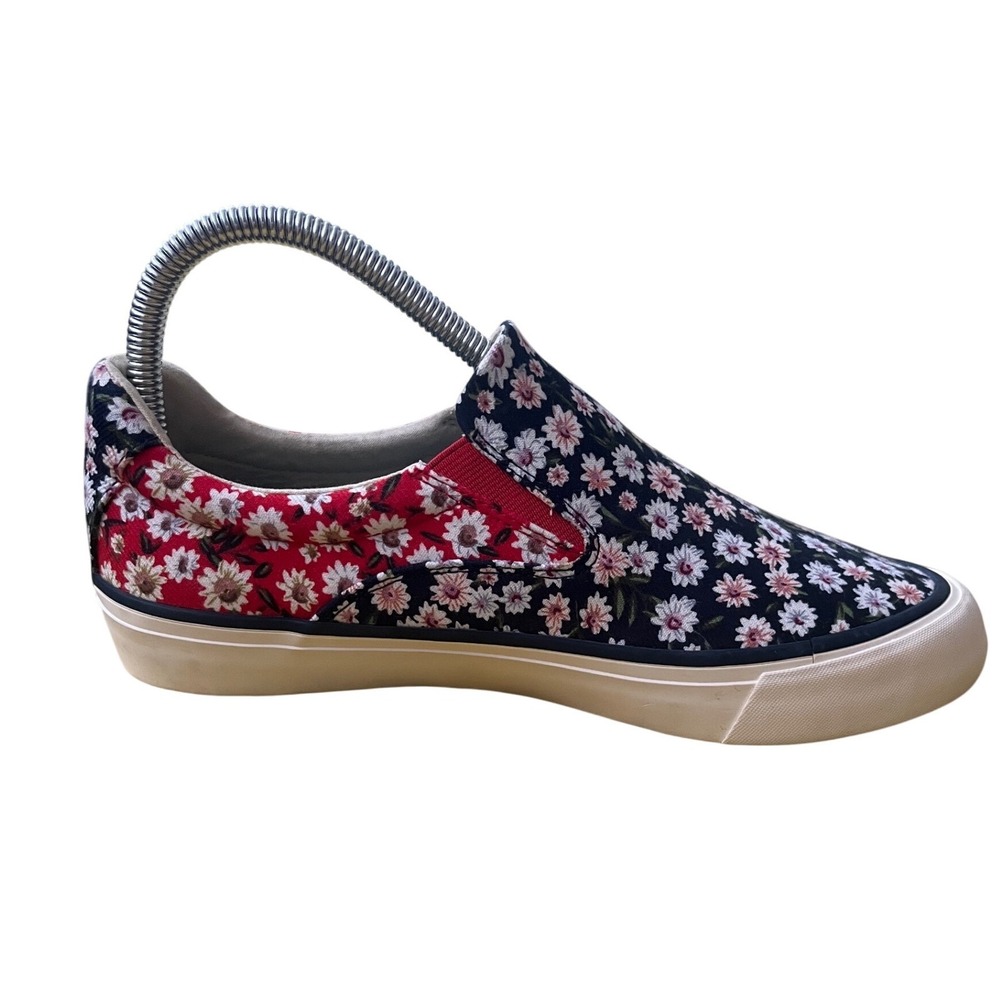 SeaVees Women's Hawthorne Slip On Sneakers Daisy Patchwork Floral Black Red Sz8 - Picture 4 of 8